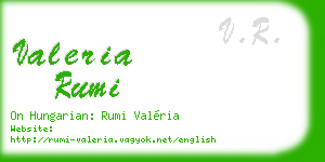 valeria rumi business card